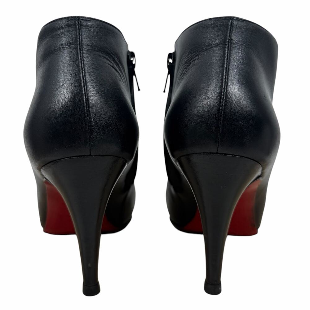 Christian Louboutin Belle 85 Calf Leather Ankle Boots Black Size 39 - Picture 9 of 13